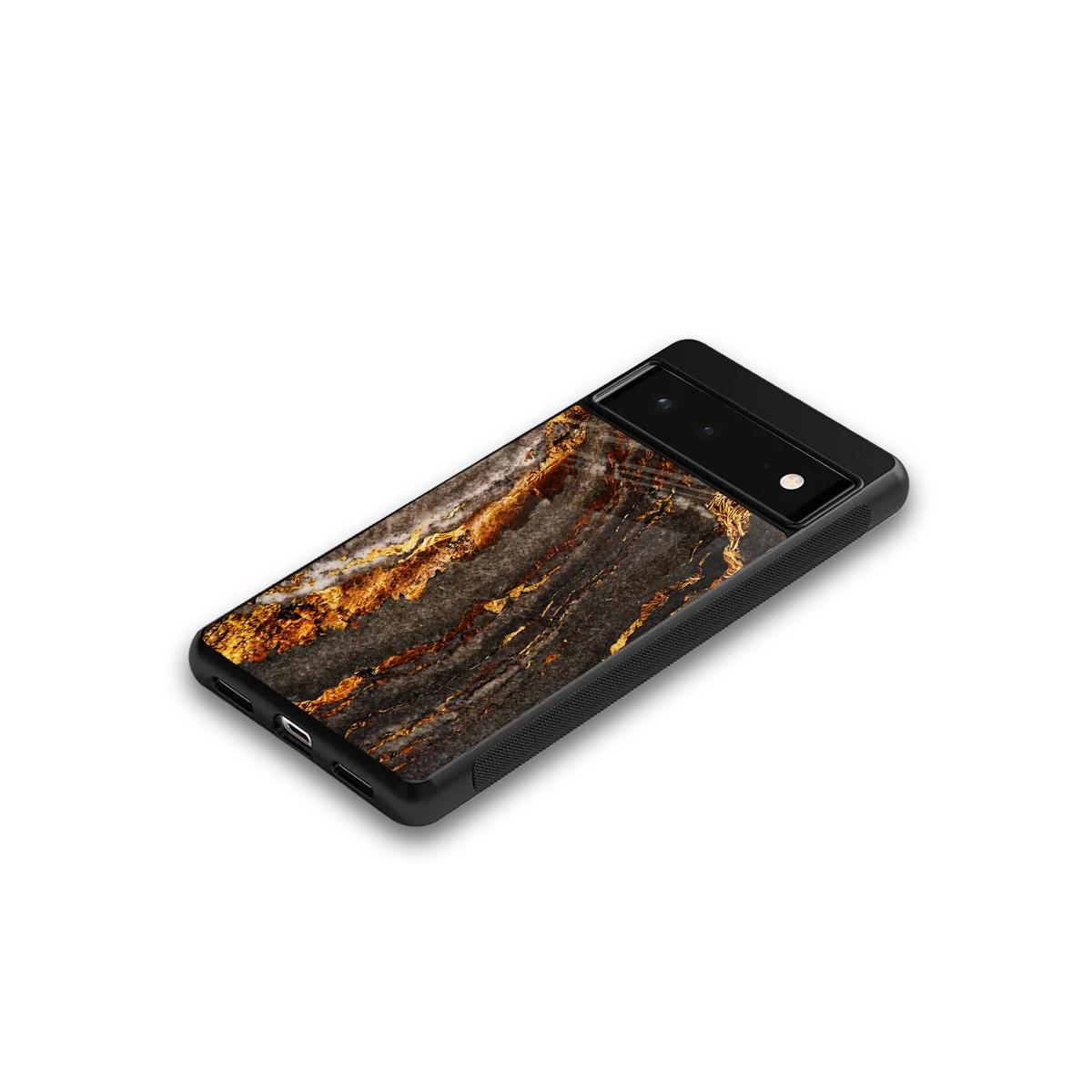 Golden Blaze google pixel 6a mobile cover | shockproof glass phone case