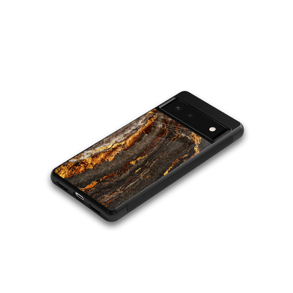 Golden Blaze google pixel 6a mobile cover | shockproof glass phone case