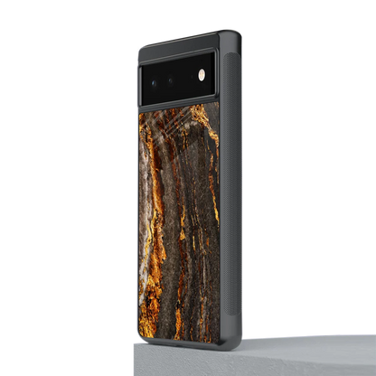 Golden Blaze stylish phone case for google pixel 6 | glossy glass and slim fit