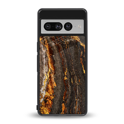 Golden Blaze back phone cover | glass case for google pixel 7 pro