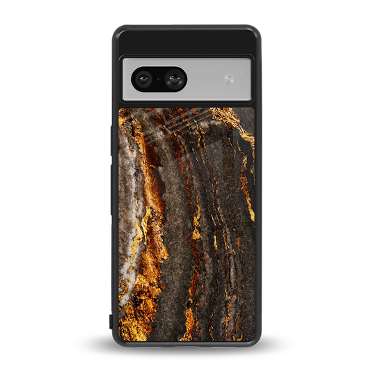 Golden Blaze back phone cover | glass case for google pixel 7a