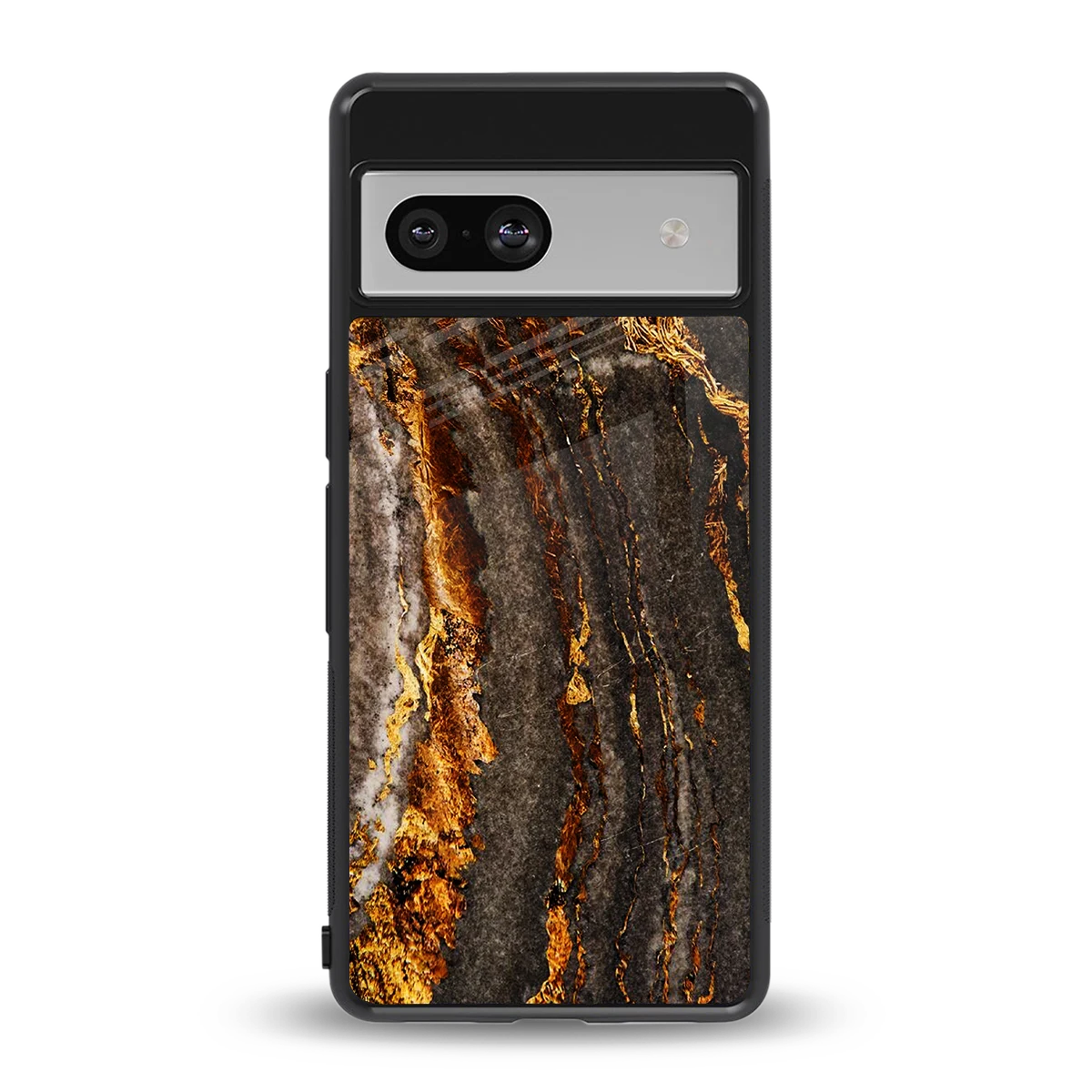 Golden Blaze back phone cover | glass case for google pixel 7