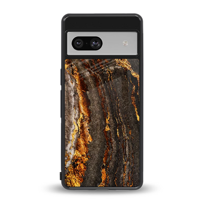 Golden Blaze back phone cover | glass case for google pixel 7