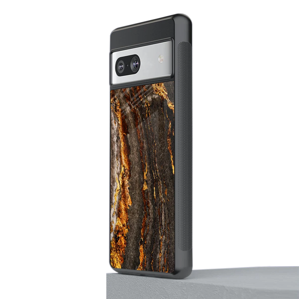 Golden Blaze stylish phone case for google pixel 7 | glossy glass and slim fit