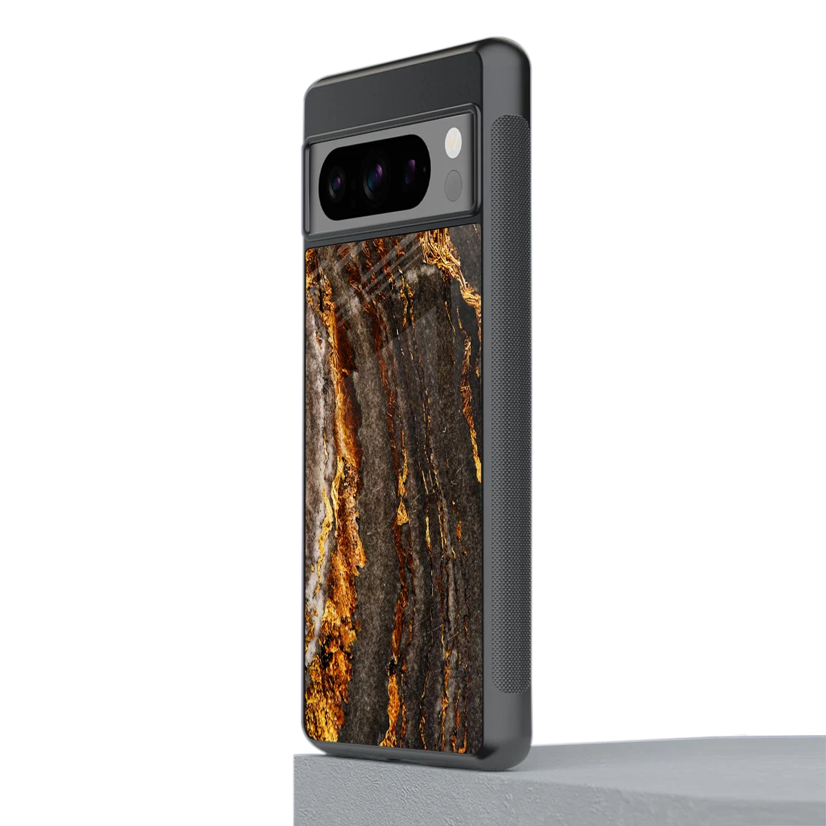 Golden Blaze stylish phone case for google pixel 8 pro | glossy glass and slim fit