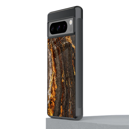 Golden Blaze stylish phone case for google pixel 8 pro | glossy glass and slim fit