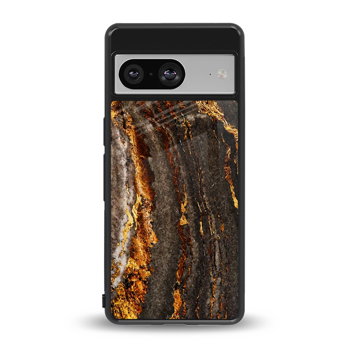 Golden Blaze back phone cover | glass case for google pixel 8