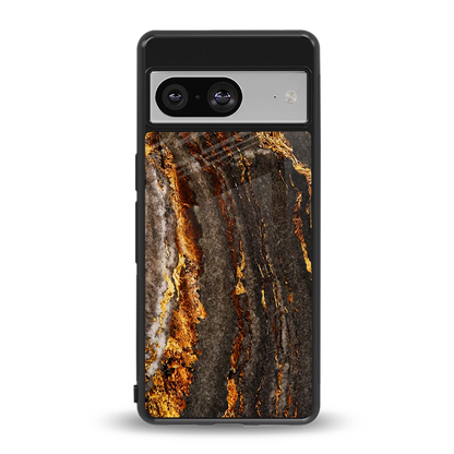 Golden Blaze back phone cover | glass case for google pixel 8