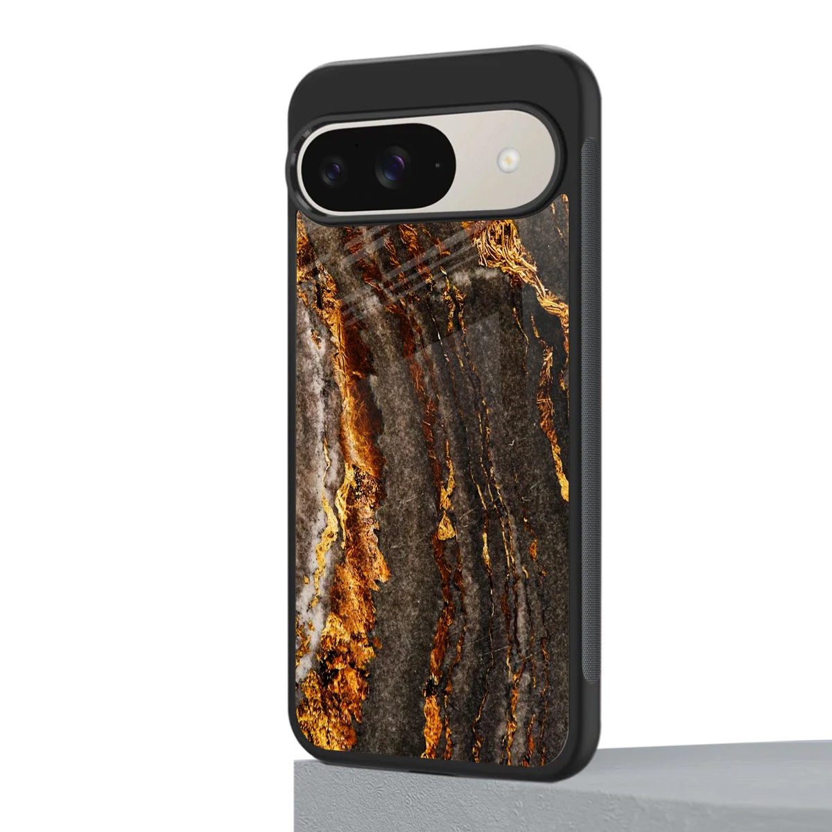 Golden Blaze google pixel 9 mobile cover | shockproof glass phone case