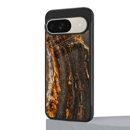 Golden Blaze google pixel 9 mobile cover | shockproof glass phone case