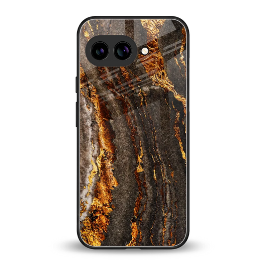 Golden Blaze back phone cover | glass case for google pixel 9a