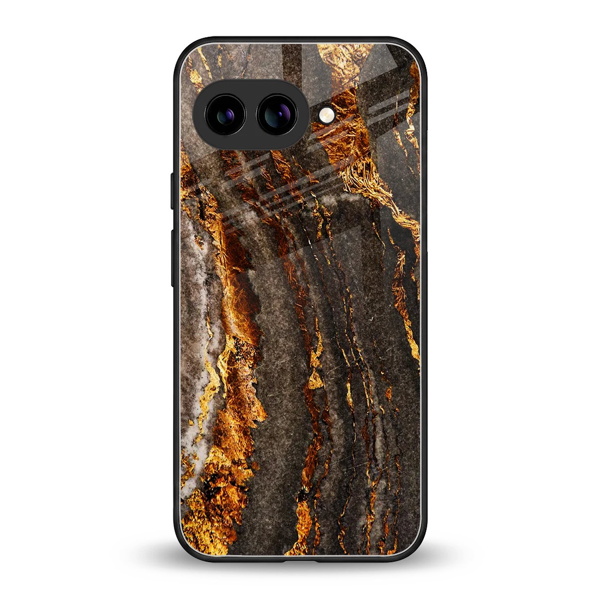 Golden Blaze back phone cover | glass case for google pixel 10a