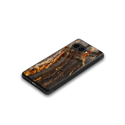 Golden Blaze stylish phone case for google pixel 10a | glossy glass and slim fit