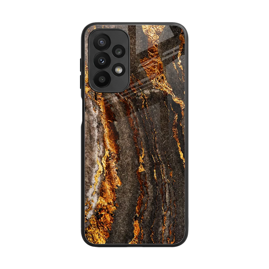 Golden Blaze back phone cover | glass case for samsung galaxy a23