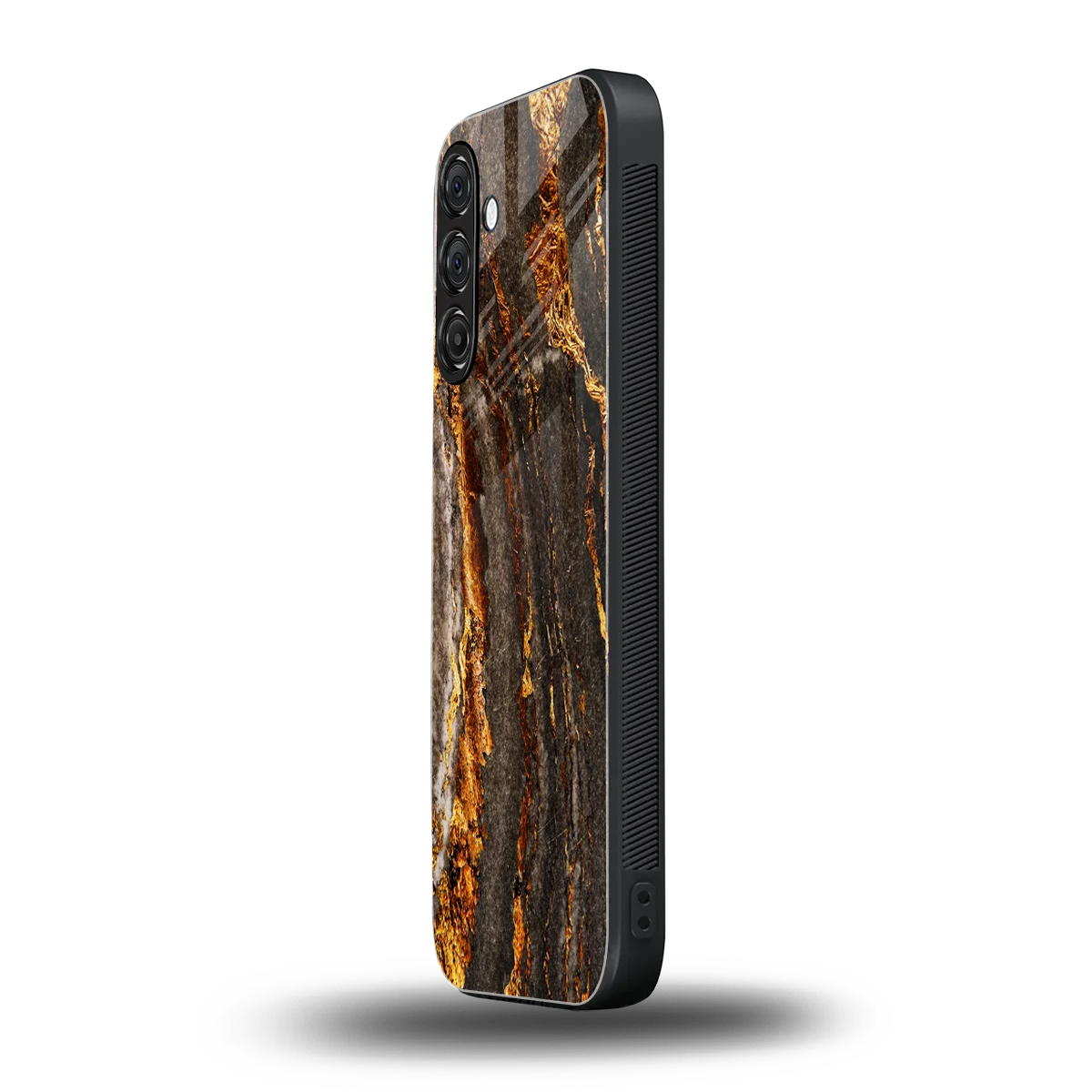 Golden Blaze samsung galaxy a14 5g mobile cover | shockproof glass phone case