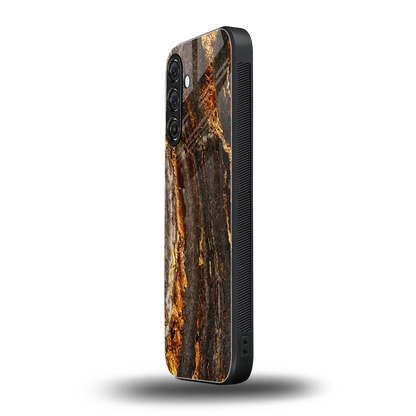 Golden Blaze samsung galaxy m34 5g mobile cover | shockproof glass phone case