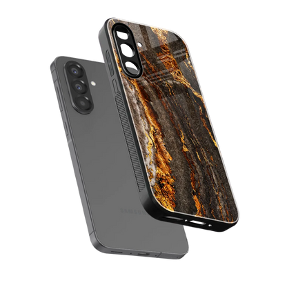 Golden Blaze sleek samsung galaxy a36 5g cover with tempered glass back and TPU edges