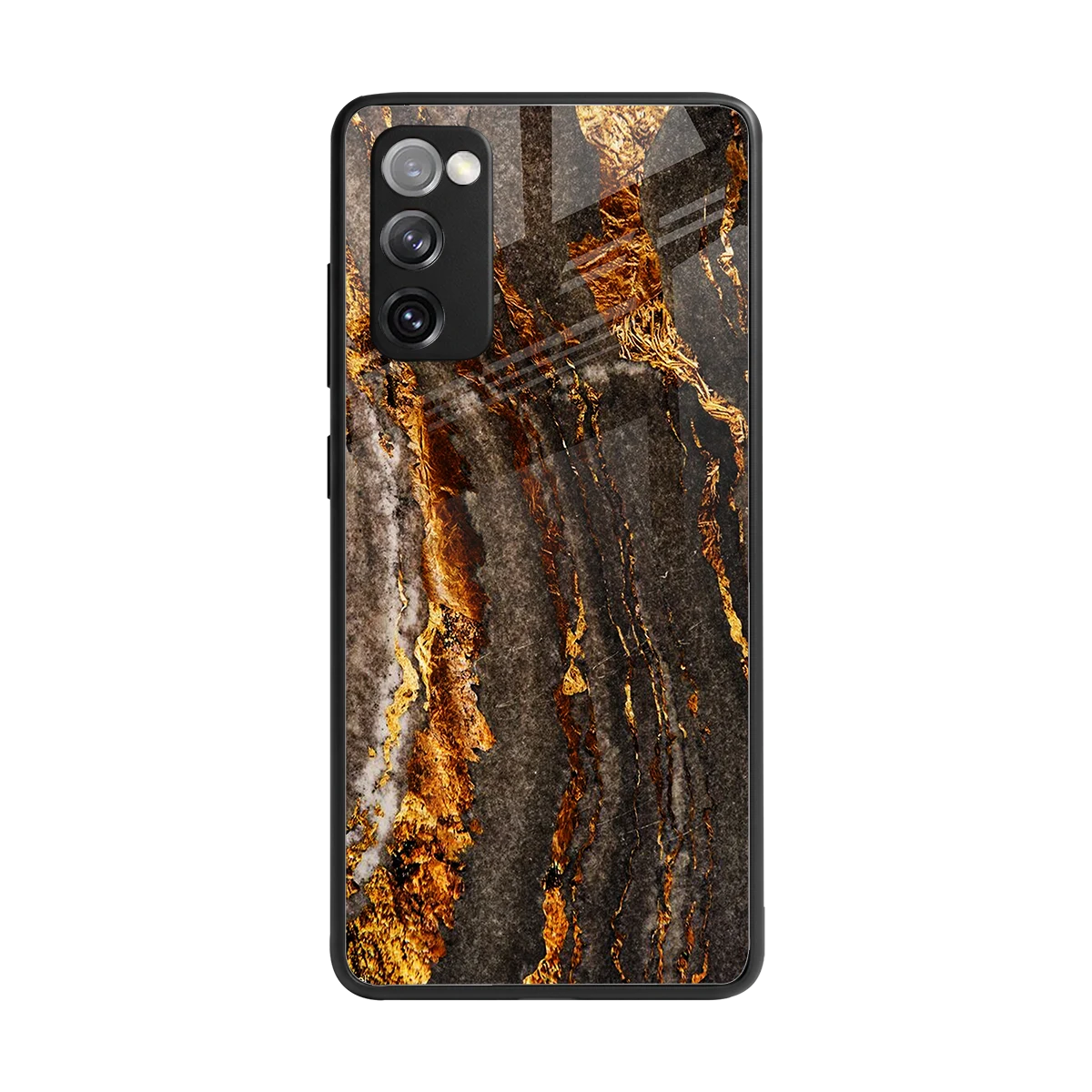 Golden Blaze back phone cover | glass case for samsung galaxy s20 fe