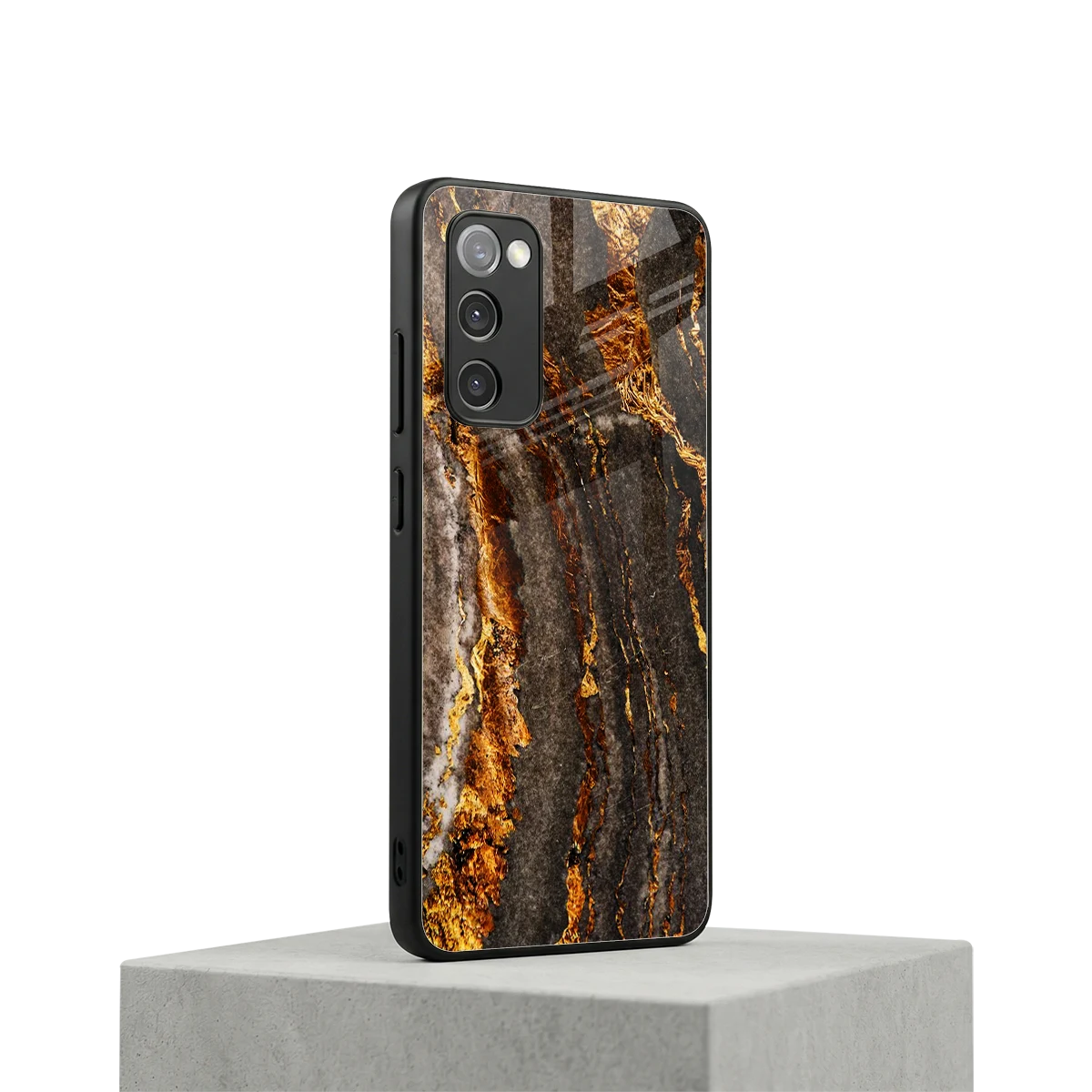 Golden Blaze samsung galaxy s20 fe mobile cover | shockproof glass phone case