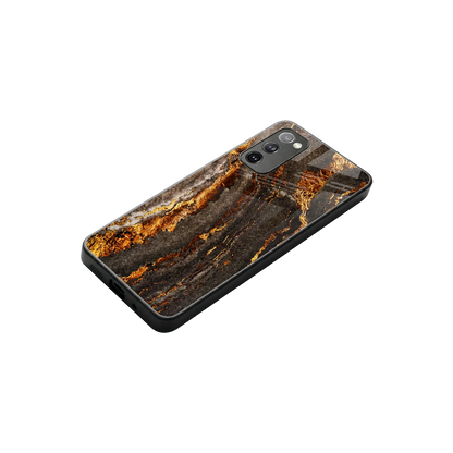 Golden Blaze stylish phone case for samsung galaxy s20 fe | glossy glass and slim fit