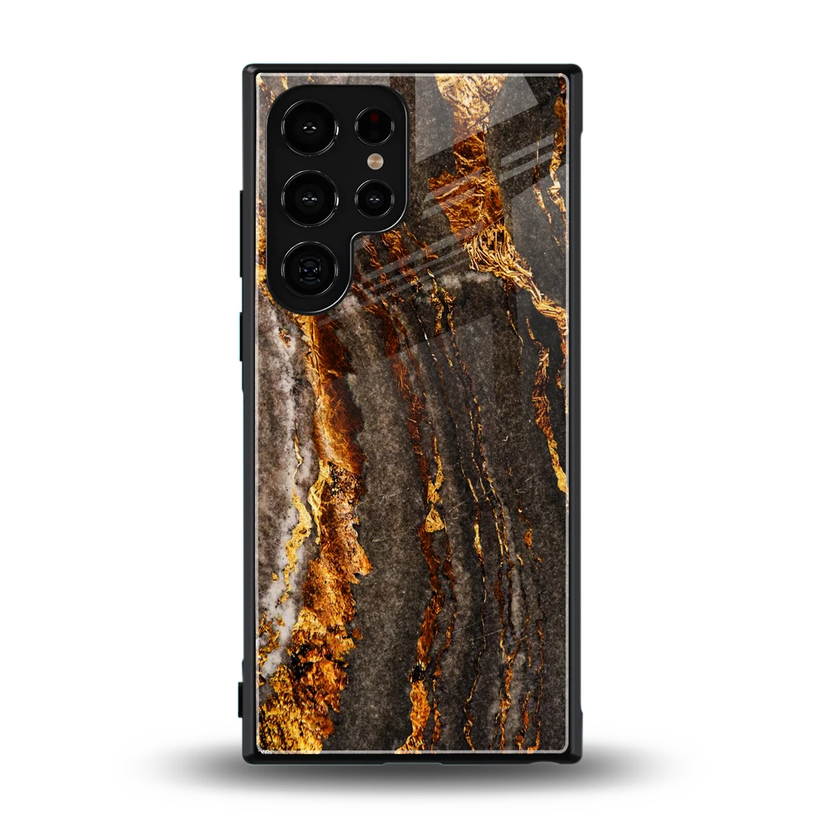 Golden Blaze back phone cover | glass case for samsung galaxy s23 ultra