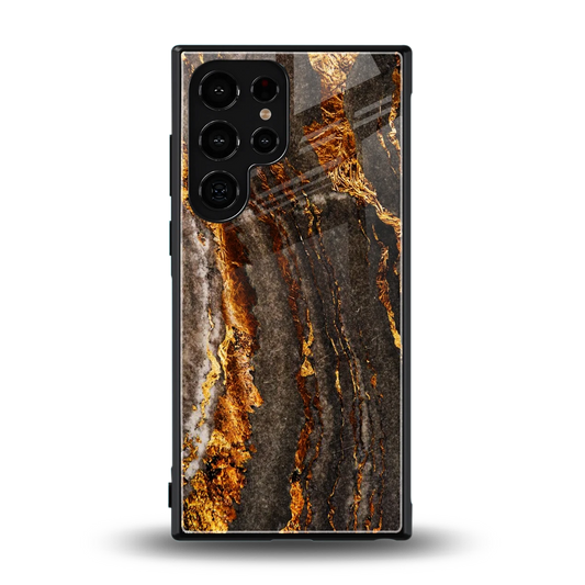 Golden Blaze back phone cover | glass case for samsung galaxy s24 ultra