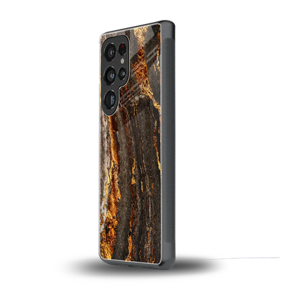 Golden Blaze samsung galaxy s25 ultra mobile cover | shockproof glass phone case
