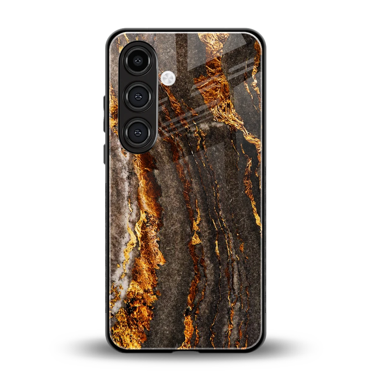 Golden Blaze back phone cover | glass case for samsung galaxy s23 fe