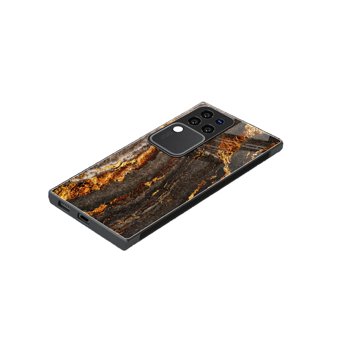 Golden Blaze stylish phone case forvivo v30 pro | glossy glass and slim fit