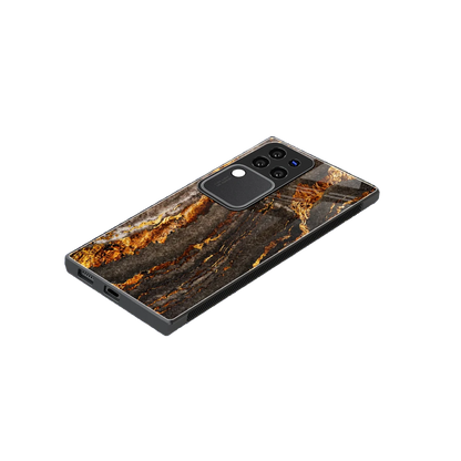 Golden Blaze stylish phone case forvivo v30 pro | glossy glass and slim fit