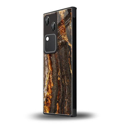 Golden Blaze vivo v30 mobile cover | shockproof glass phone case