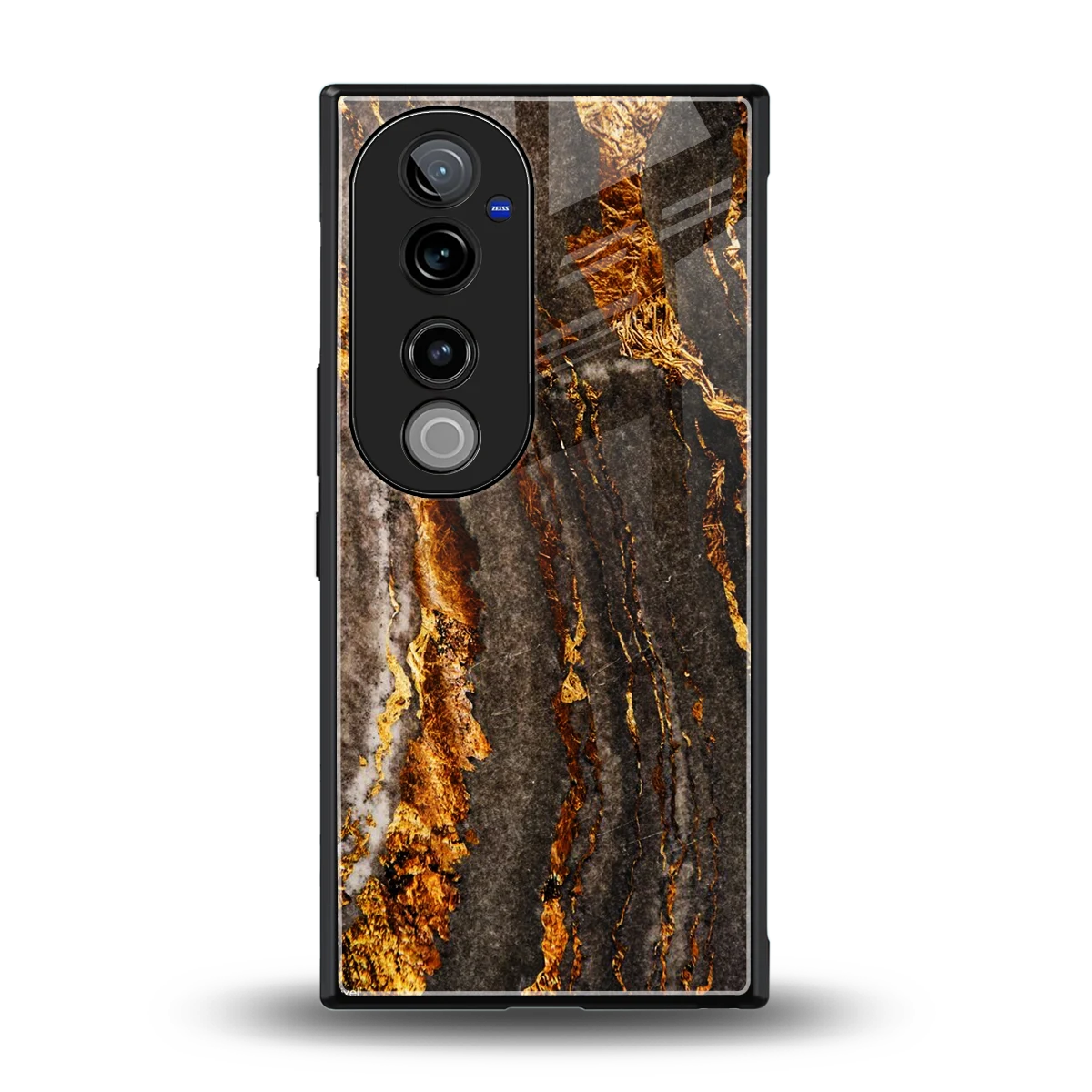 Golden Blaze back phone cover | glass case for vivo v40 pro