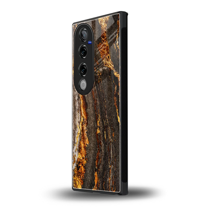 Golden Blaze vivo v40 pro mobile cover | shockproof glass phone case