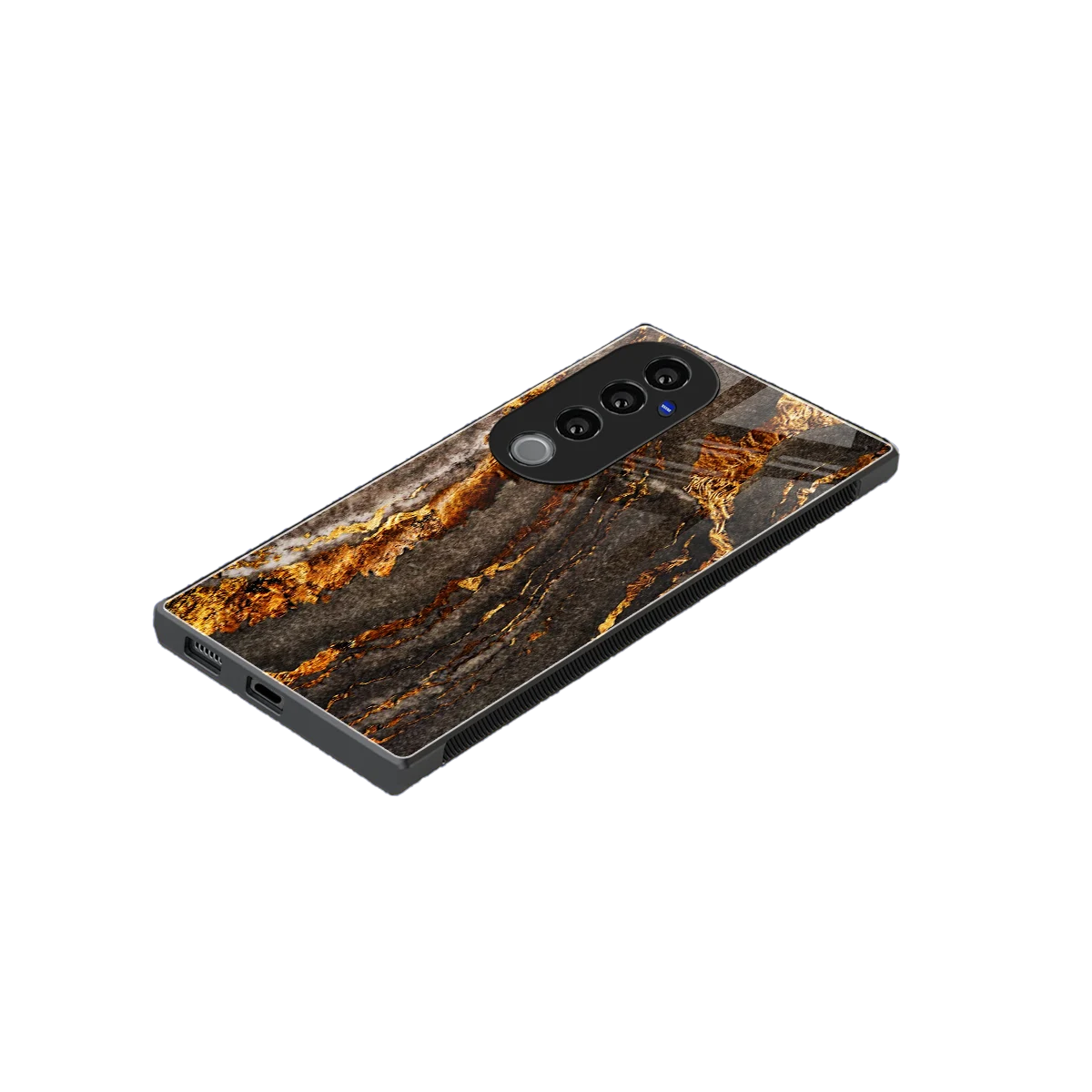 Golden Blaze stylish phone case for vivo v40 pro | glossy glass and slim fit