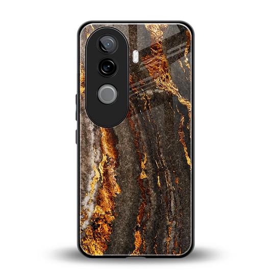 Golden Blaze back phone cover | glass case for vivo v40e
