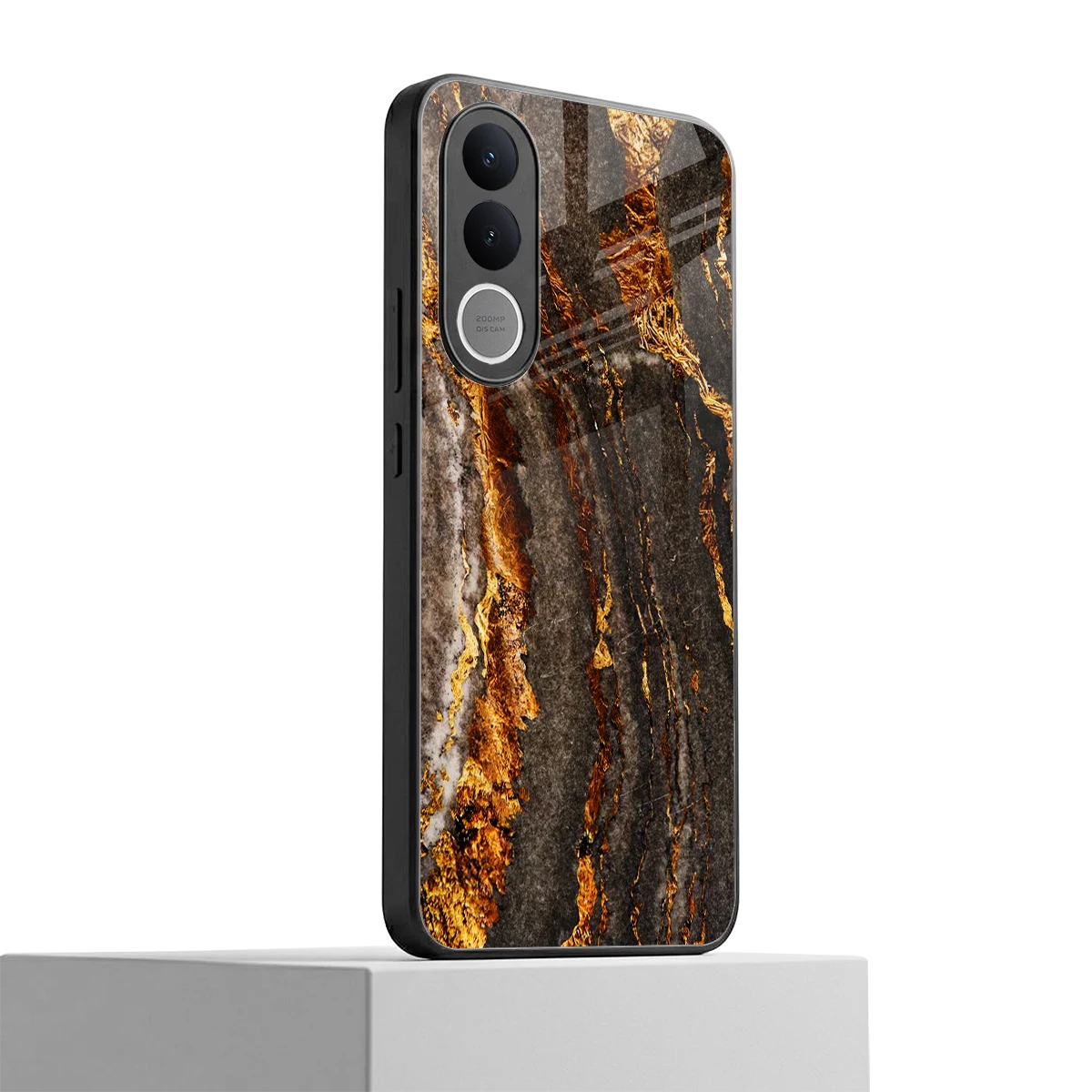 Golden Blaze vivo v70 fe mobile cover | shockproof glass phone case