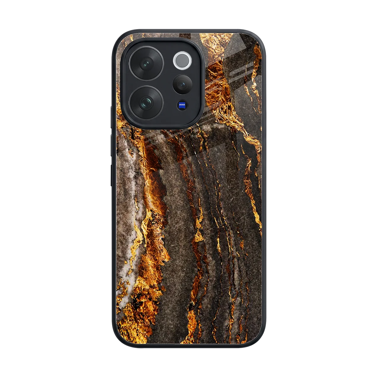 Golden Blaze back phone cover | glass case for vivo v70 elite