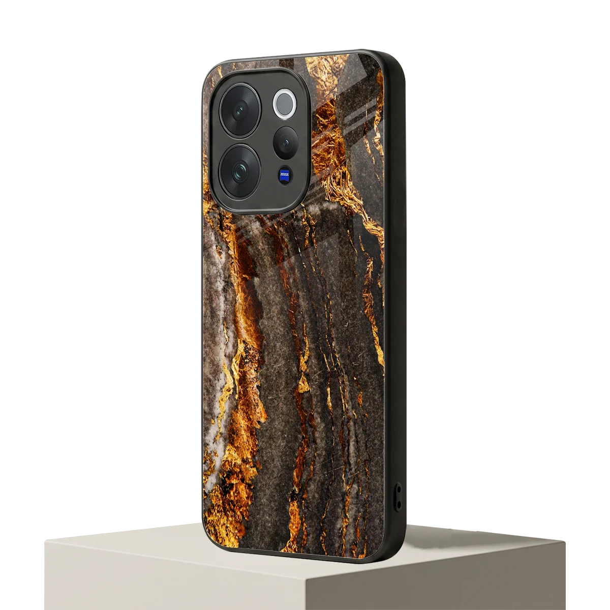 Golden Blaze vivo v70 elite mobile cover | shockproof glass phone case