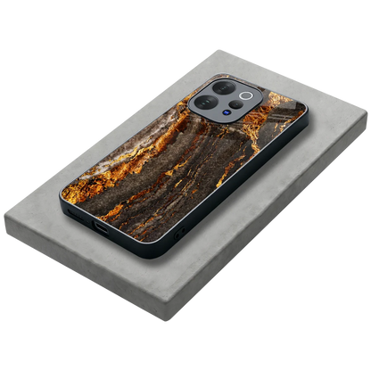 Golden Blaze stylish phone case for vivo v70 | glossy glass and slim fit