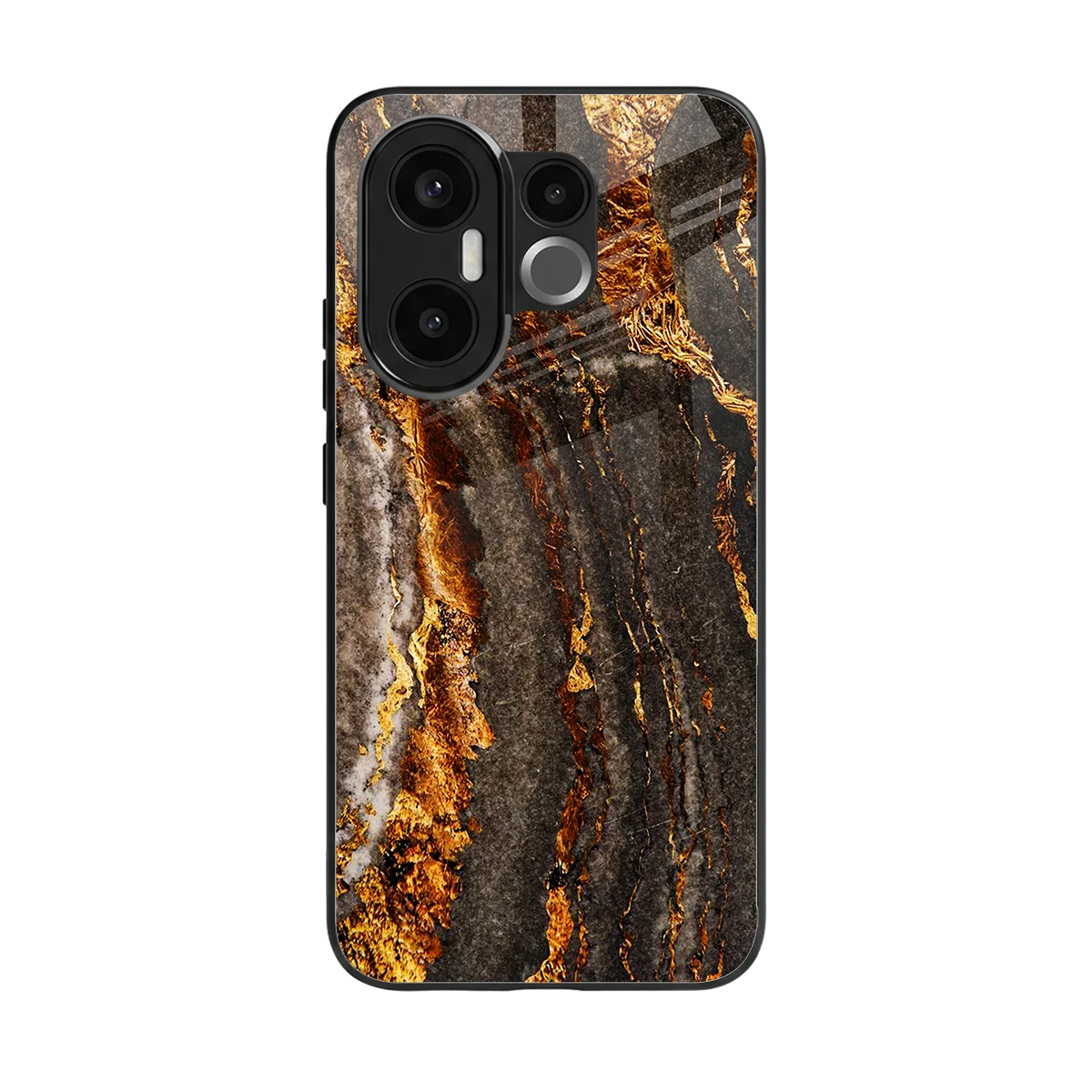 Golden Blaze back phone cover | glass case for vivo x200 fe