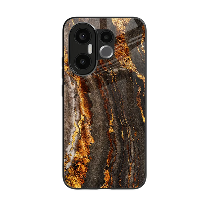 Golden Blaze back phone cover | glass case for vivo x200 fe