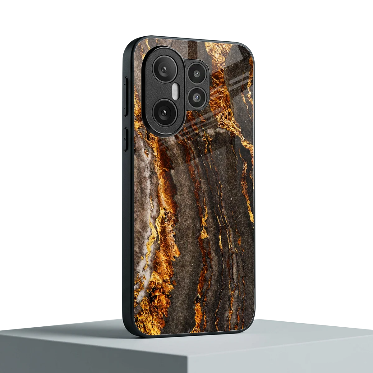 Golden Blaze vivo x200 fe mobile cover | shockproof glass phone case