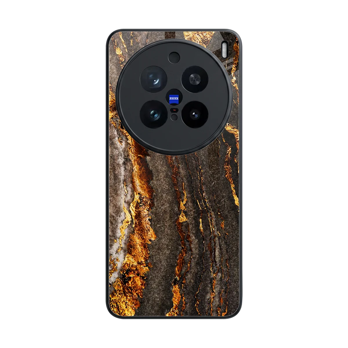 Golden Blaze back phone cover | glass case for vivo x200 pro