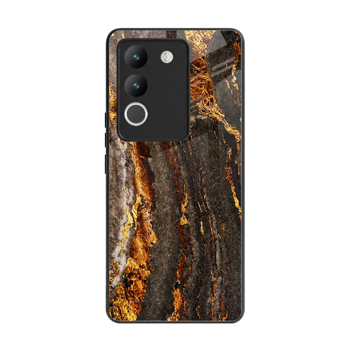 Golden Blaze back phone cover | glass case for vivo y200 5g