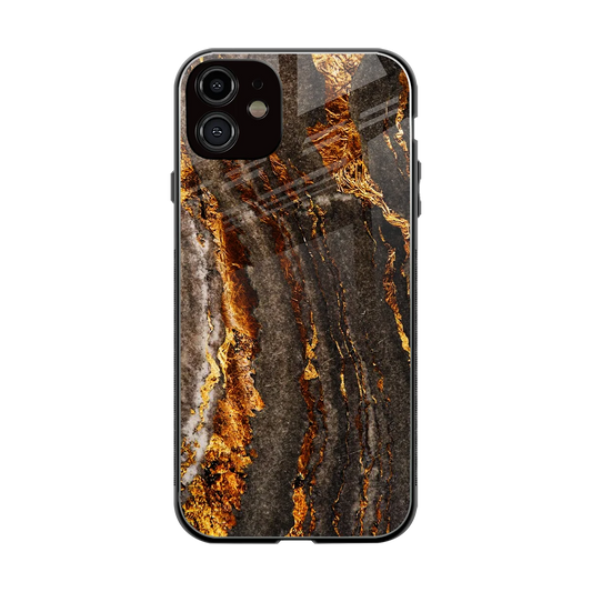 Golden Blaze back phone cover | glass case for iphone 12