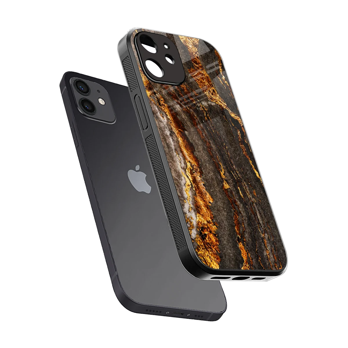 Golden Blaze sleek iphone 11 cover with tempered glass back and TPU edges