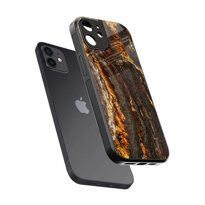 Golden Blaze sleek iphone 11 cover with tempered glass back and TPU edges