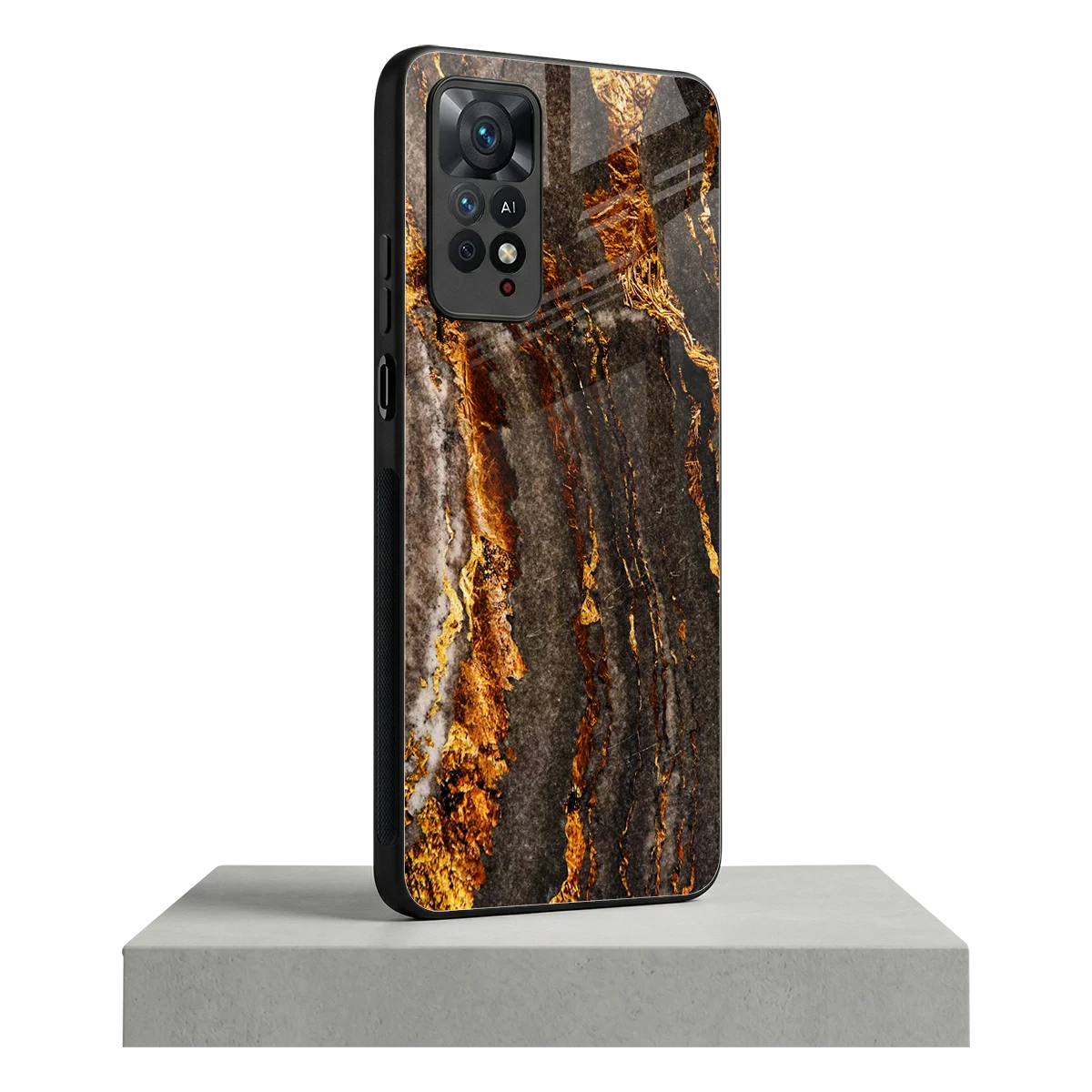 Golden Blaze redmi note 11 pro mobile cover | shockproof glass phone case