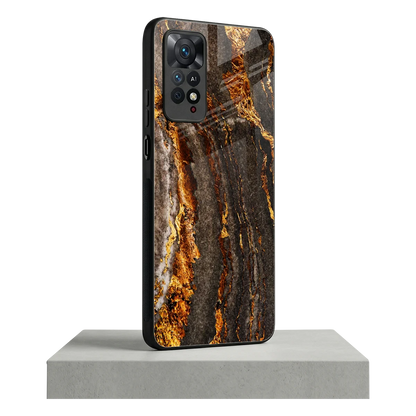 Golden Blaze redmi note 11 pro mobile cover | shockproof glass phone case
