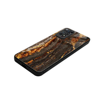 Golden Blaze stylish phone case for redmi note 11 pro | glossy glass and slim fit